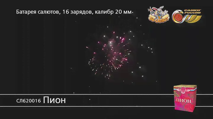 Фейерверк СЛ620016 Пион (0,75" х 20)