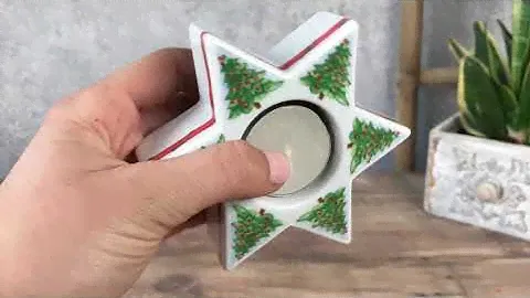 Подсвечник керамический звезда