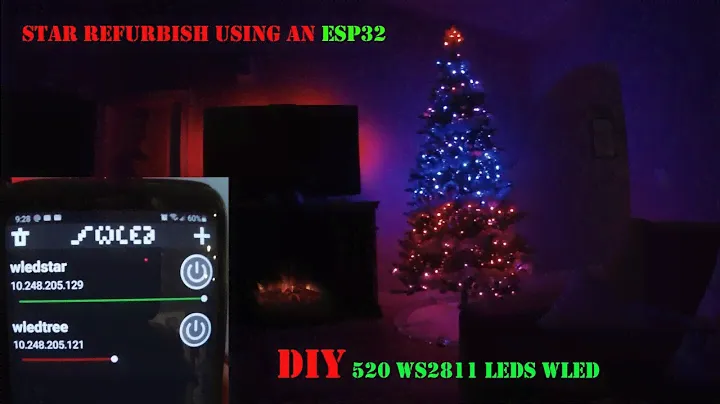 Установите WLED на ESP32 со светодиодными рождественскими гирляндами RGB ws2811 5 В. Новогодняя елка и звезда своими руками.